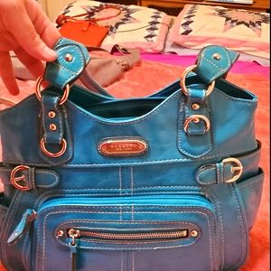 Bright blue y2k leather purse